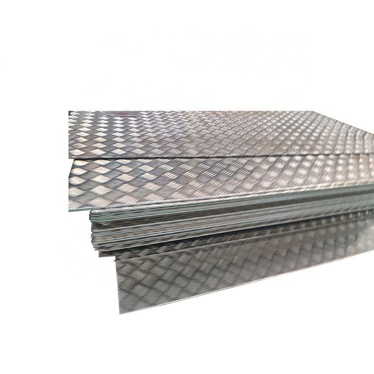 4 * 8 pies Precio de fábrica Placa de piso antideslizante de cinco barras de aluminio grabado