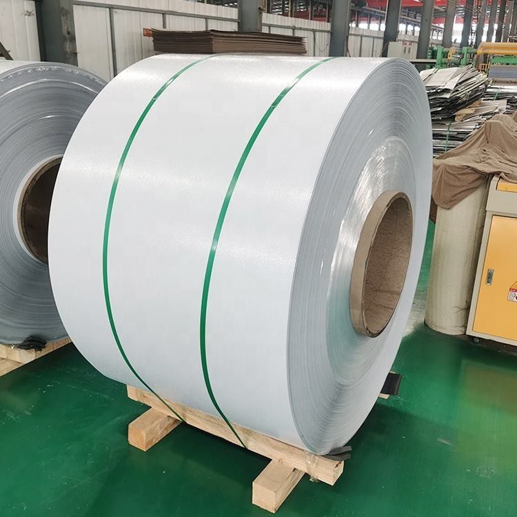 Revestimiento de bobinas de aluminio recubiertas de un solo revestimiento y doble secado 1050 H14 1060 H24 3003 5083 6061 T6 Pintura de granos bobina de aluminio prepintada bobina de aluminio recubierta de color